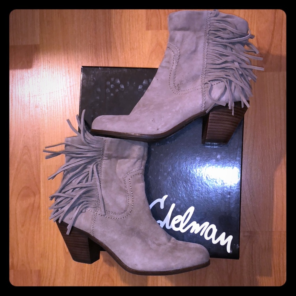 Sam Edelman western fringe booties